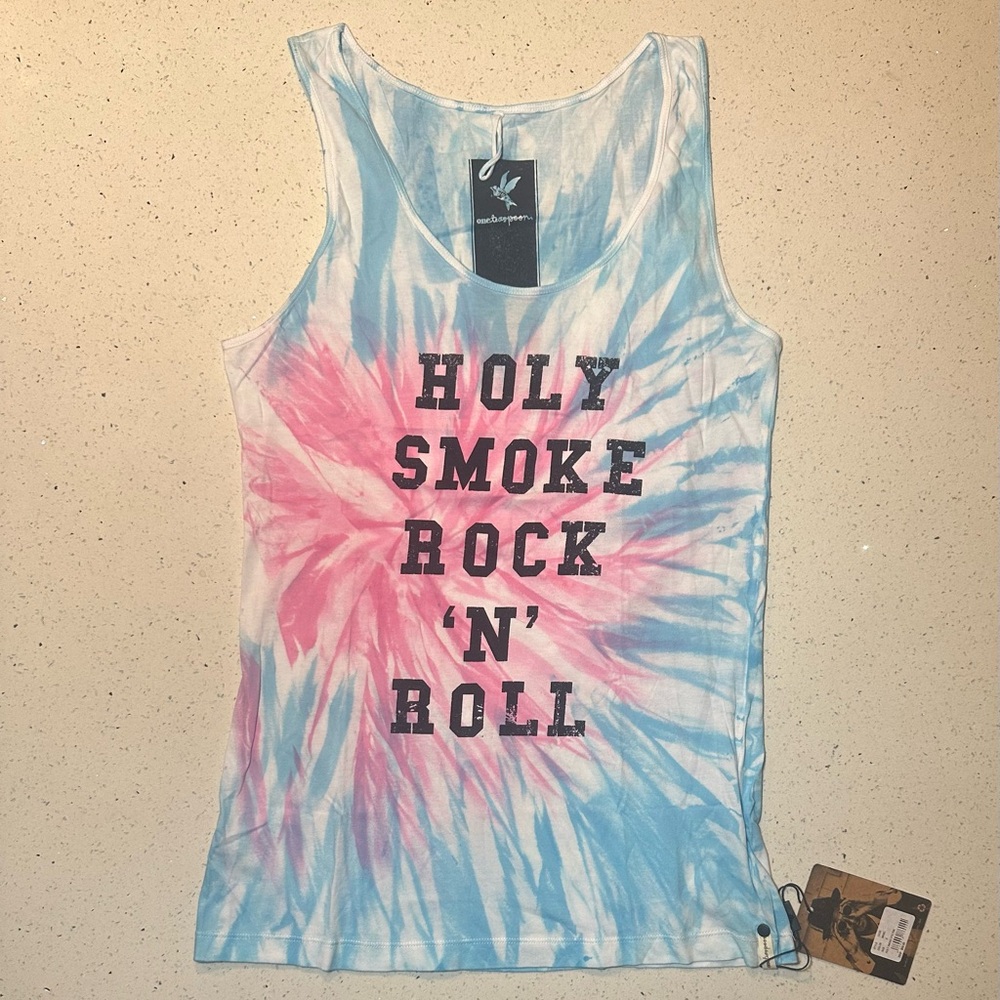 New! One Teaspoon / HOLY SMOKE ROCK N ROLL TIE DYE / nwt!